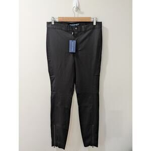 Ralph Lauren Blue Label Zippered Moto Black Pants NWT